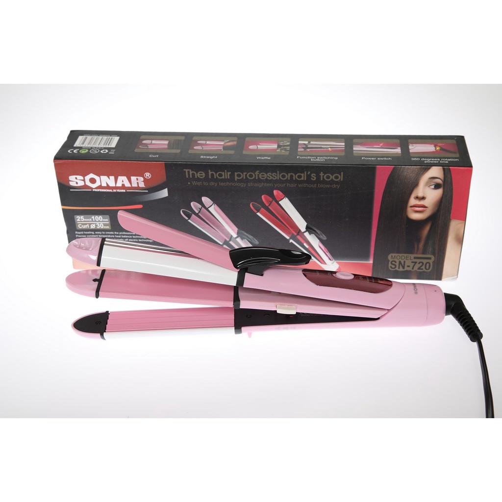 SONAR SN 720 CATOKAN 3in1 ALAT CATOK RAMBUT LURUS CURLY GERIGI SN720