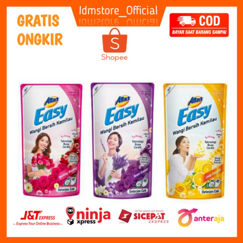Attack Easy Liquid Ditergen cair sabun cuci harum Refil 750 ml
