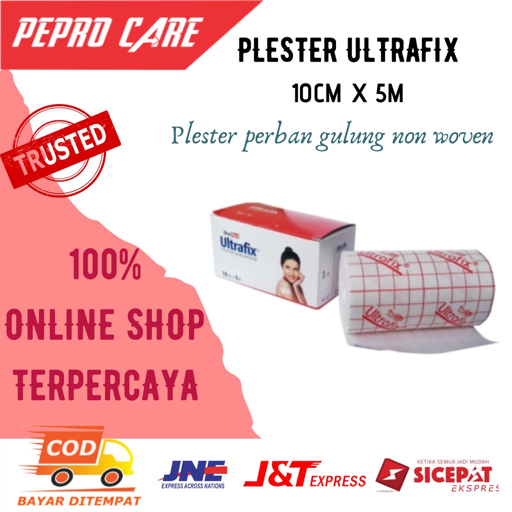 PLESTER PENUTUP LUKA PEREKAT PERBAN ULTRAFIX ONEMED GULUNG ROLL ELASTIS 10 CM X 5 M PPF 135
