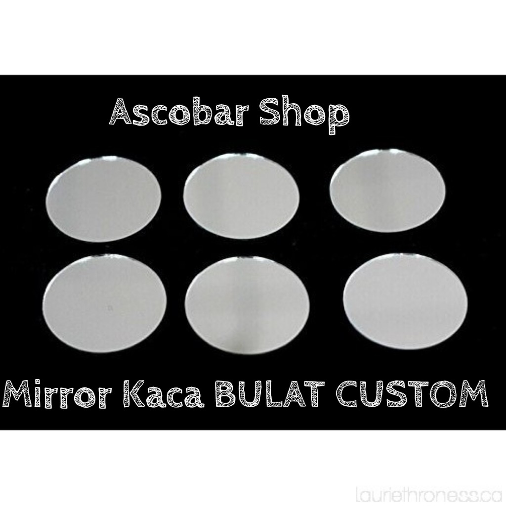 Acrylic Mirror Silver 2mm Diameter Akrilik Kaca Bulat Lingkaran