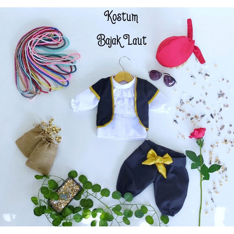 KOSTUM FOTO BAYI NEWBORN BAJAK LAUT/KOSTUM NEWBORN PHOTOGRAPHY/BAJU BAYI LUCU