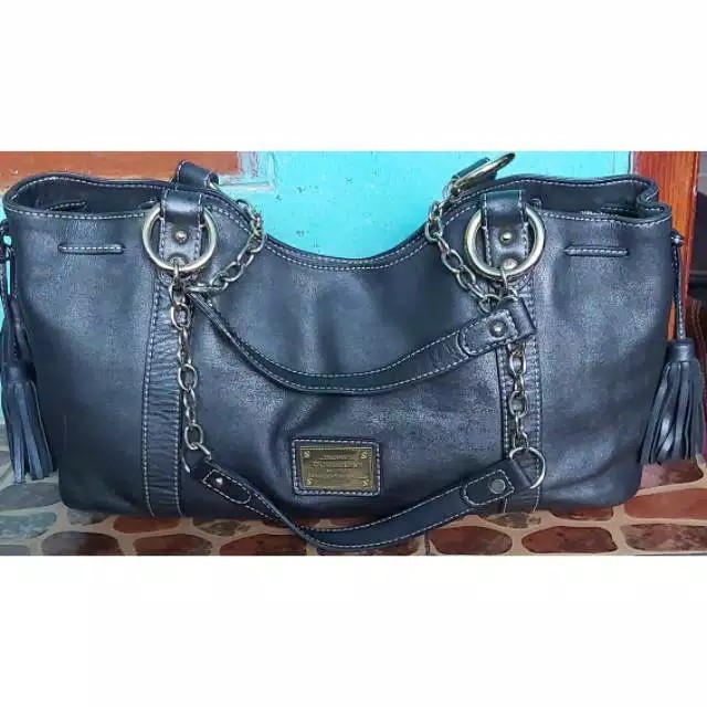 Tas Preloved kulit asli Double M. Milano original authentic / tas second / tas bekas / tas wanita