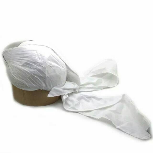 blangkon kliwir sunan kalijaga putih polos halus / blangkon kliwir putih halus murah