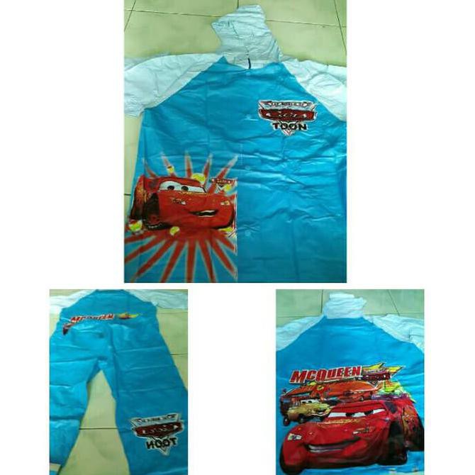 Jas Hujan Cars / Jas hujan Anak-anak/ Jas hujan baju dan celana DISKON