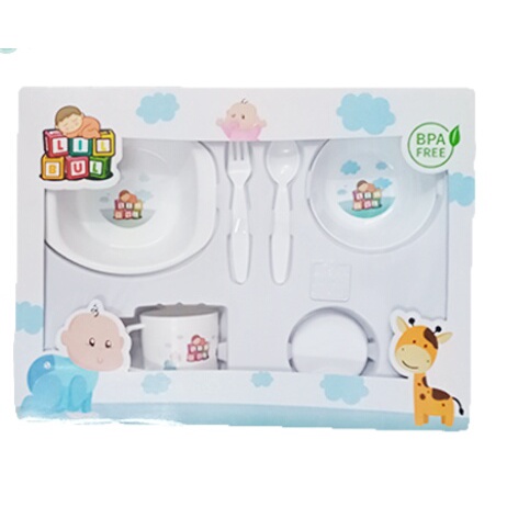 (PACKING AMAN) Feeding SET LIL BUL Ukuran Sedang / Tempat Makan Anak Bayi BPA FREE