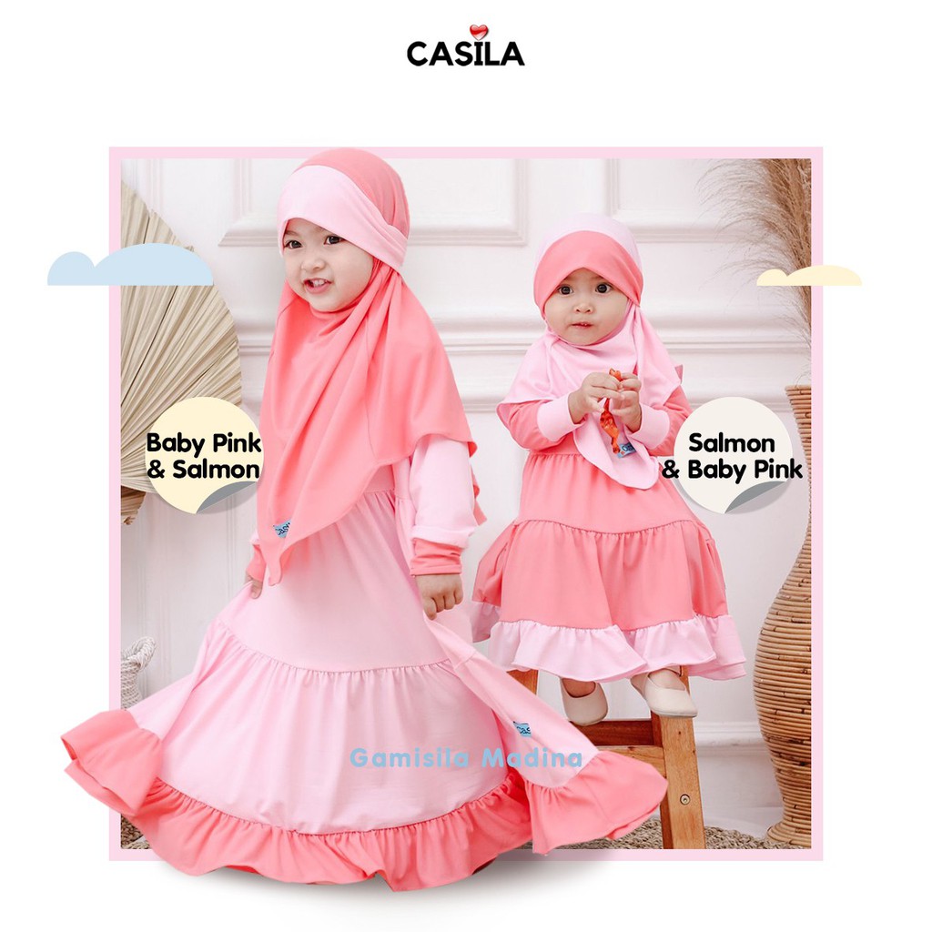 Jilbab Anak Cadar/Masker Casila Madina /French Khimar anak