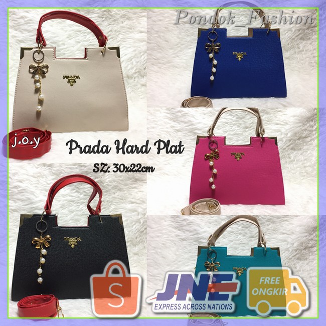 Best Promo Tas Lokal/Tas Murah/Tas Wanita/Tas Selempang/Prada Hard Plat Sale  -  SKUJS139