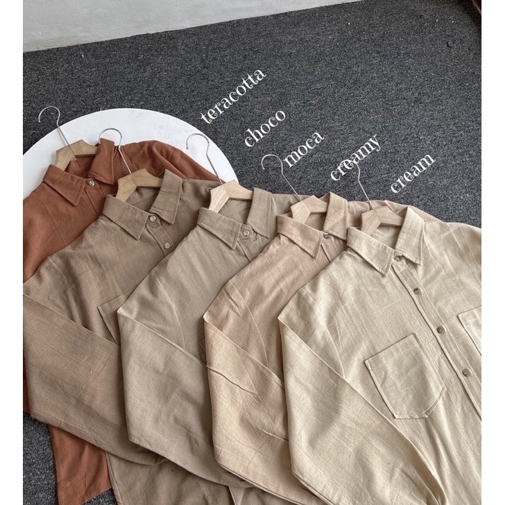 KEMEJA LINEN / KEMEJA WANITA / ATASAN WANITA / BLOUSE / BLOUSE JUMBO / ATASAN WANIT JUMBO / KEMEJA WANITA JUMBO / KEMEJA LINEN / LINEN SHIRT / KEMEJA OVERSIZE WANITA