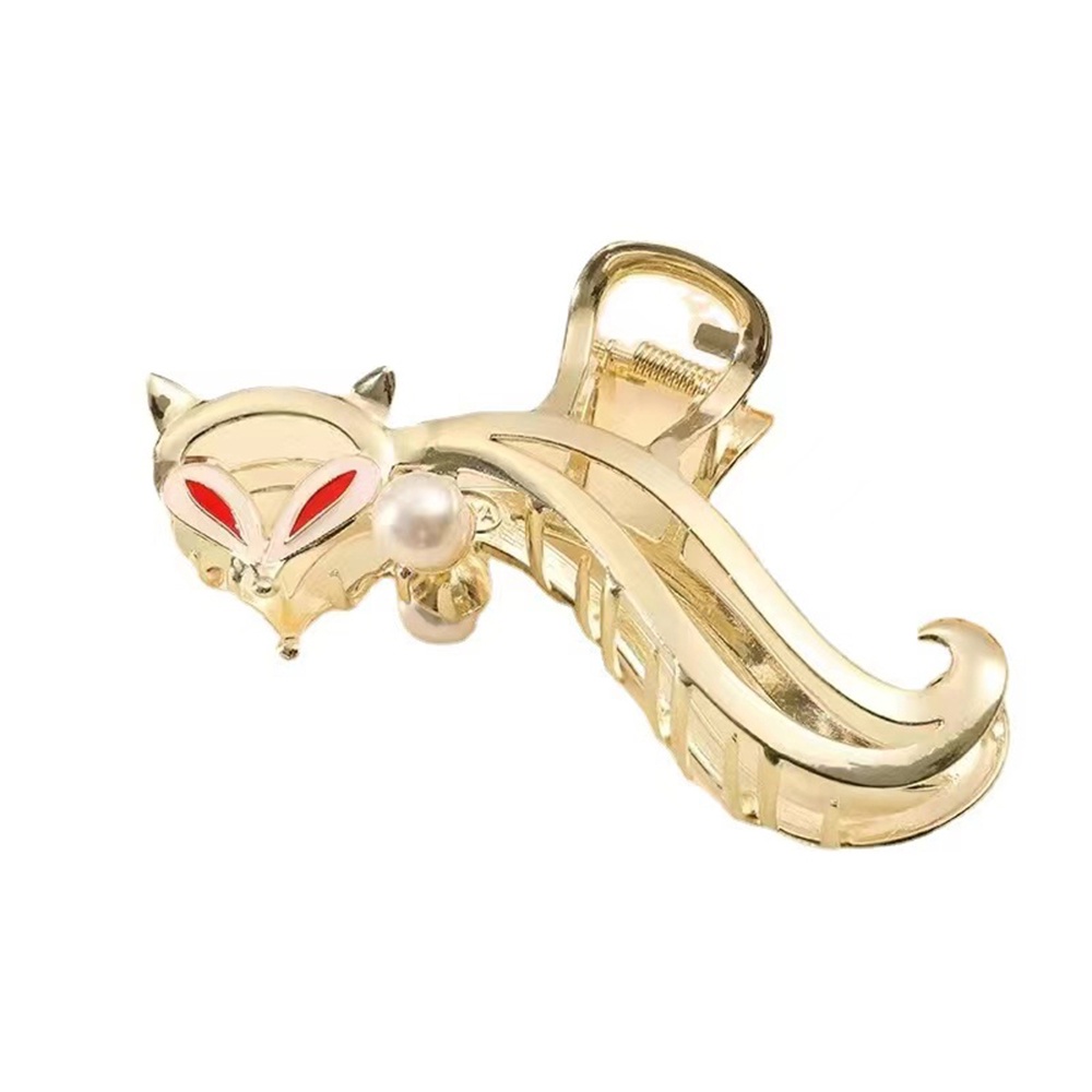 【COD Tangding】Jepit Rambut Model Ikan Hiu Bahan Metal Gaya Korea Untuk Wanita