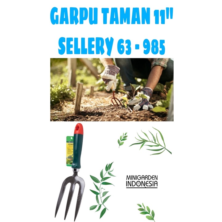 GARPU TAMAN SELLERY 63-985 alat berkebun fork garpu gepeng garden tool 11 inch