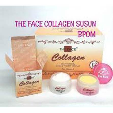 [BPOM] THE FACE CREAM COLLAGEN COLAGEN SIANG MALAM 50GR KRIM PENCERAH_Cerianti