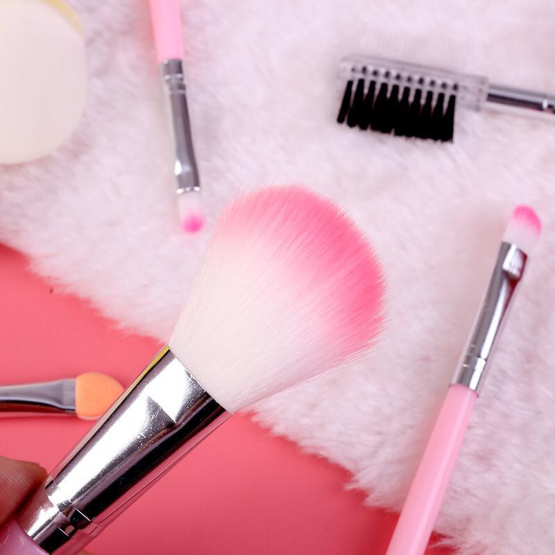 FAA21050 - 5 PCS BRUSH MAKE UP KIT PINK / BRUSH MAKEUP WANITA