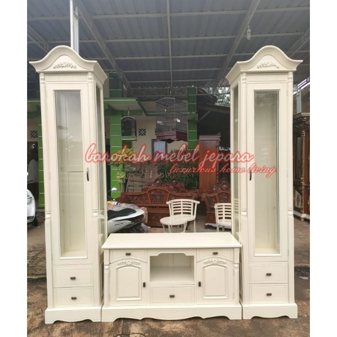 Bufet TV pisah Jati minimalis