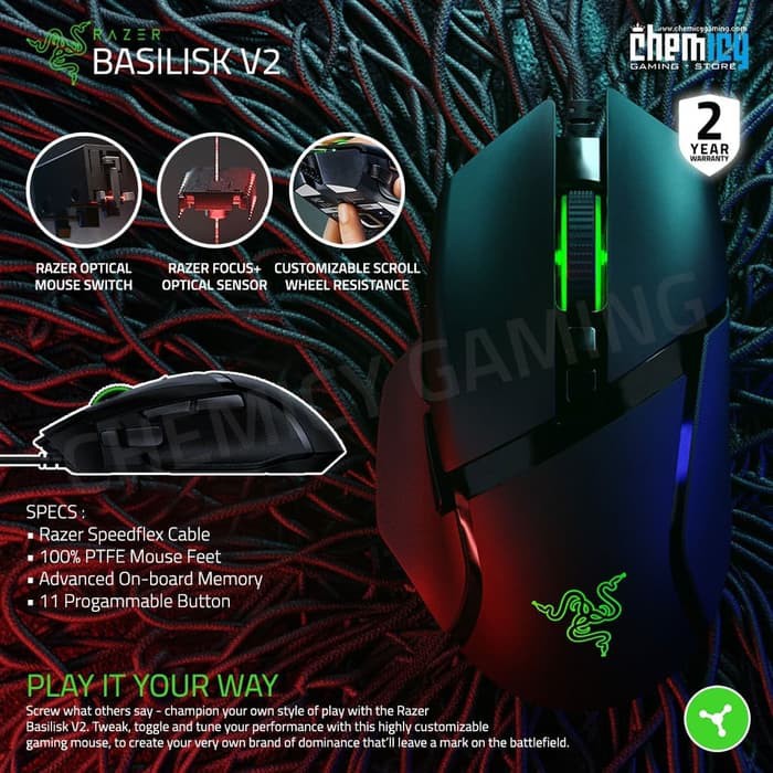 Razer Basilisk V2 Wired Gaming Mouse