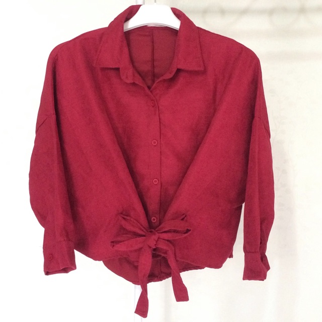 SUEDE RIBBON SHIRT