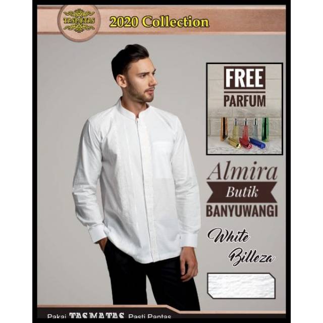 Baju Koko Tasmatas 2020 type WHITE BILLEZA