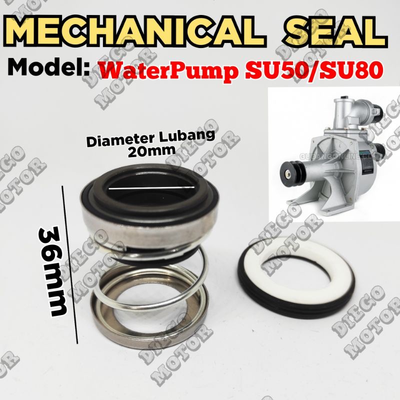SU50 SU80 SU100  Mechanical seal sil pompa air irigasi 2inci 3inchi 4inchi model poli