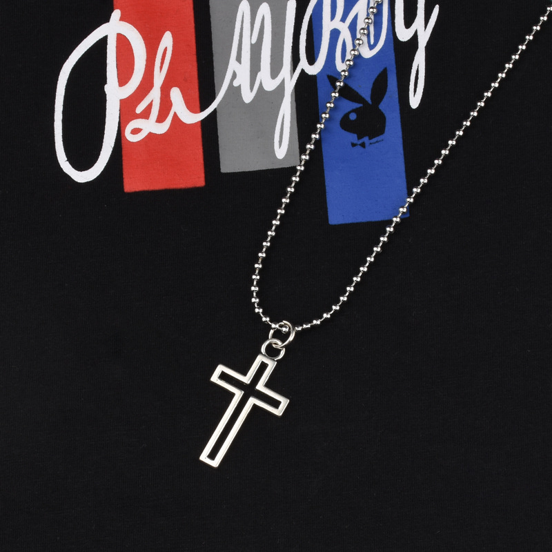 Kalung Liontin Gaya Hip Hop Warna Silver Untuk Unisex