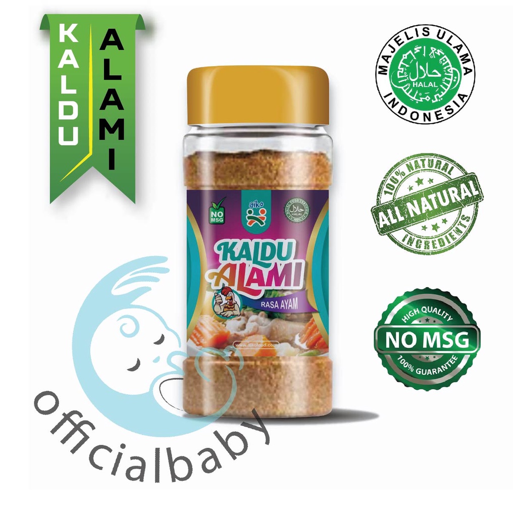 

Kaldu Ayam Alami Tanpa Pengawet non MSG Vetsin Aiko Healty Food 70gram