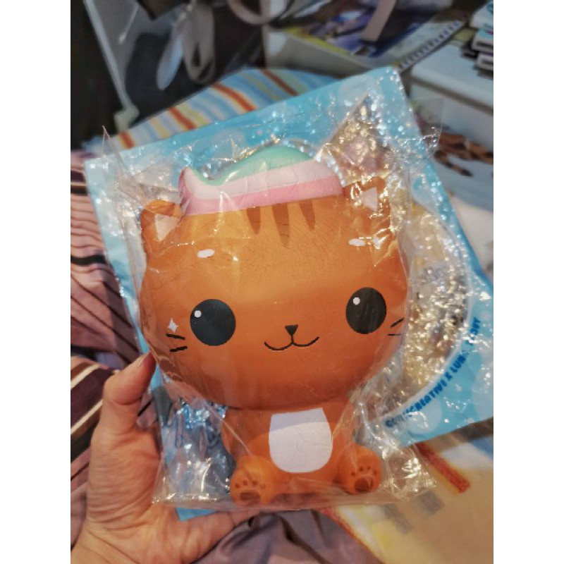 SUPER RARE minty luna cat brown (tiger) licensed squishy by cutie creative kucing flash sale murah
