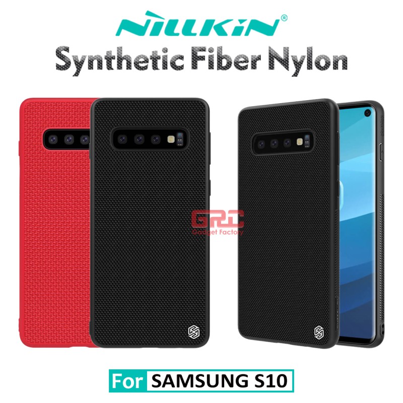 Hard Case SAMSUNG Galaxy S10 Nillkin Textured Nylon Fiber Casing Original