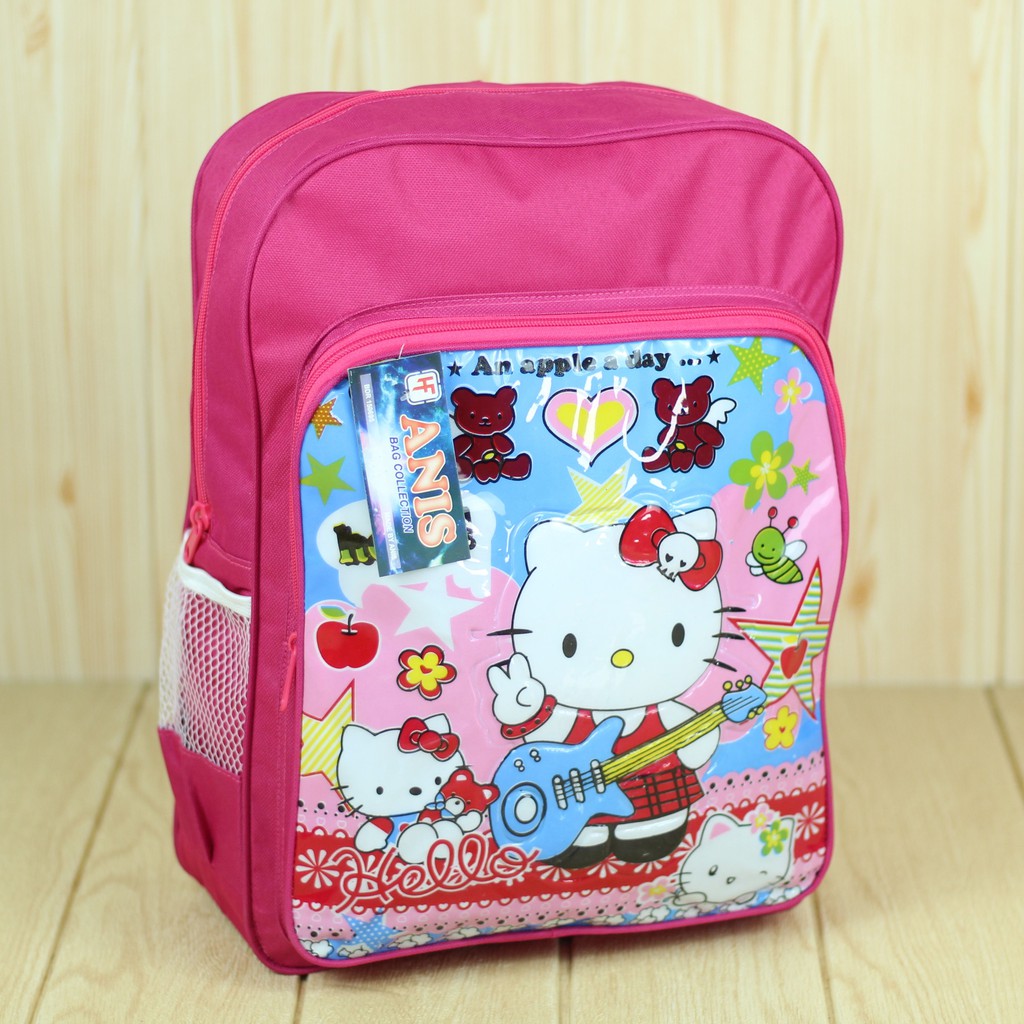 Tas Anak Timbul Motif Hello Kitty Pink Lucu Ransel Anak Perempuan Cewek Sekolah Kekinian Kece Trendy