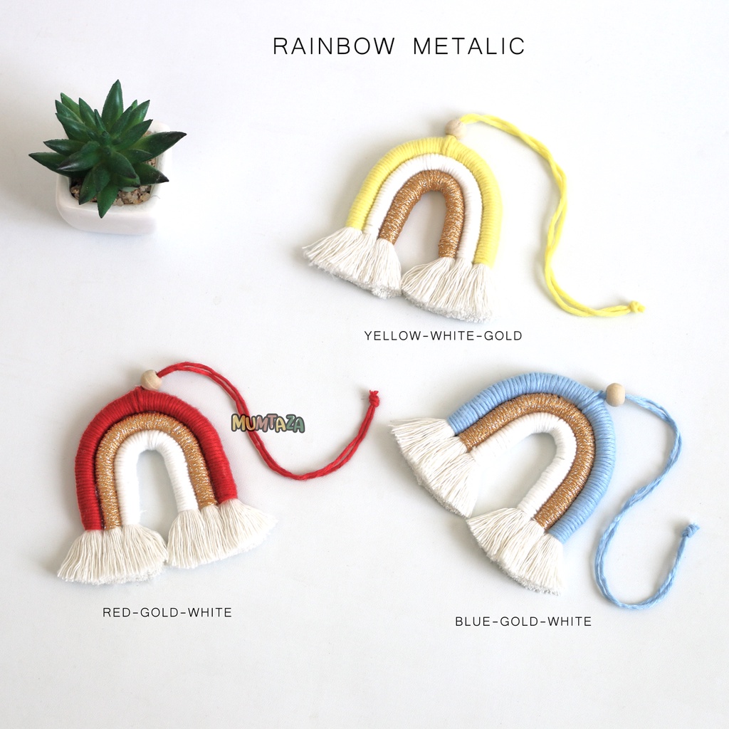 Bag charm rainbow  METALIC ~ Bagcharm pelangi ~ Gantungan Kunci ~ Souvenir Murah ~ Gantungan Tas Jali - Gantungan Tas Anyaman