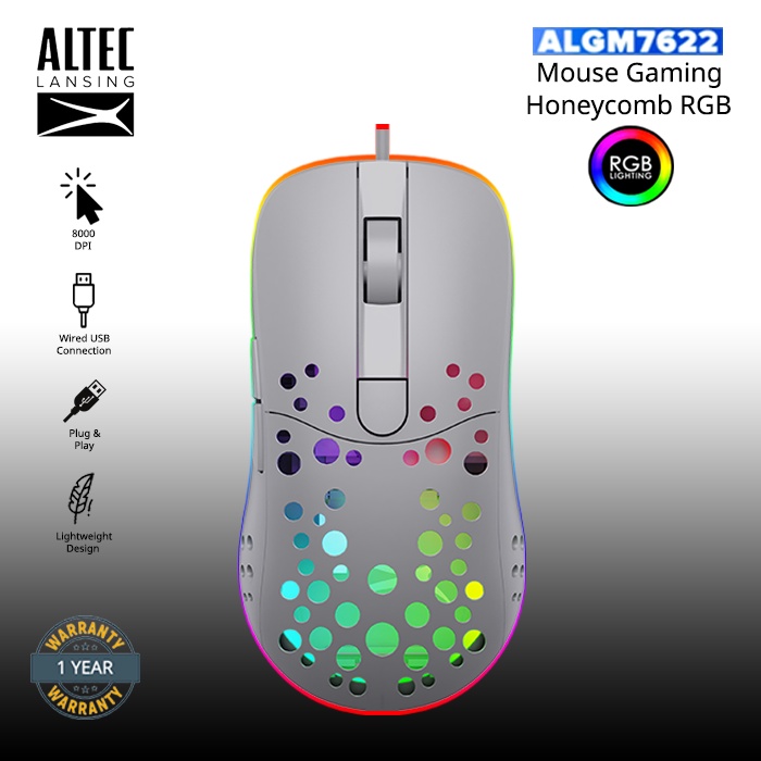 Jual Mouse Gaming Altec Lansing Algm Grey Led Rgb Dpi Shopee Indonesia