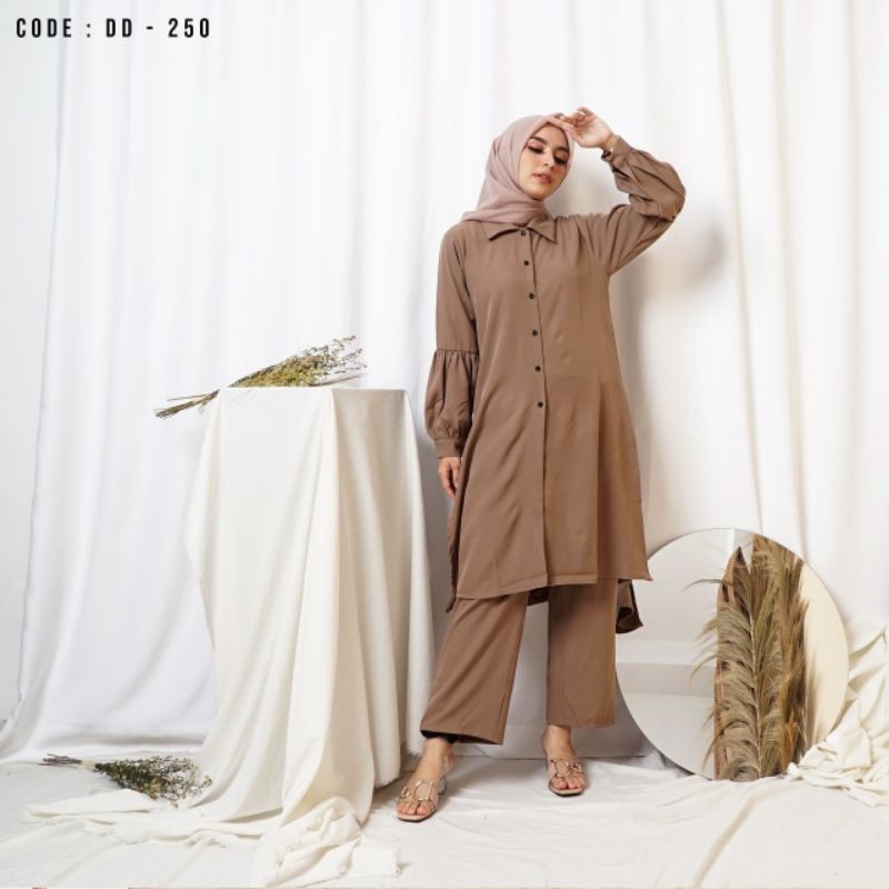 setelan tunik kulot