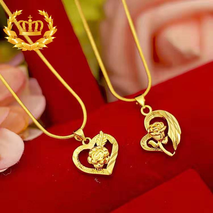 Kalung Liontin 24k Kancing Emas Murni Hadiah Hari Raya Untuk Istrinya 24k Kalung Emas Liontin Indonesia