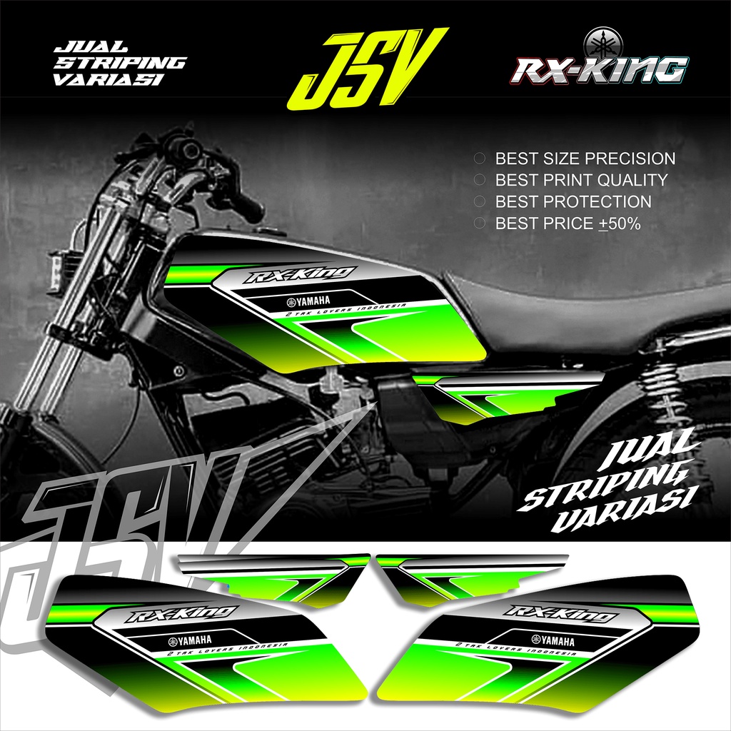 Stiker RX KING Variasi Elegan Striping Yamaha Sticker Motor Lis Aksesoris Original Costum Standar Or