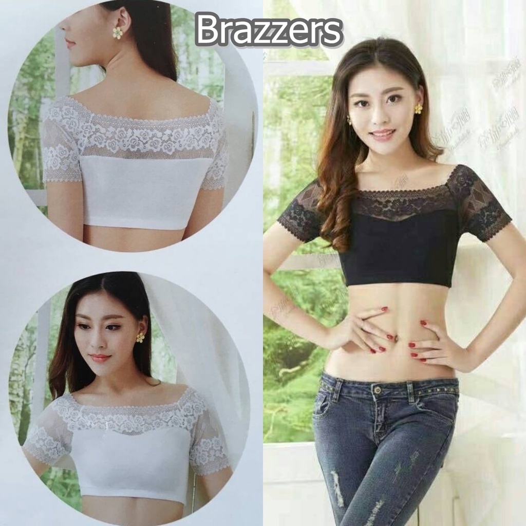 Baju Crop Top Bra Brukat Busa Tanpa Kawat Untuk Buat Ke Acara Pesta Kondangan Party Wedding Liburan 