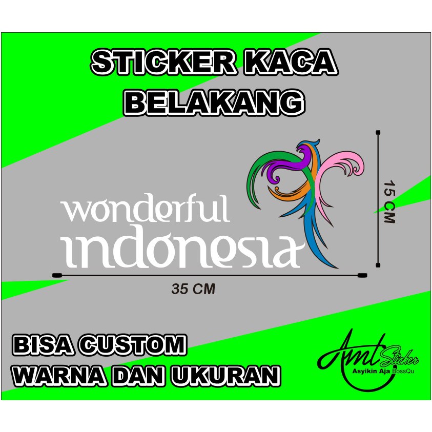 

[TERLARIS] Sticker Cutting Kaca Wonderful Indonesia