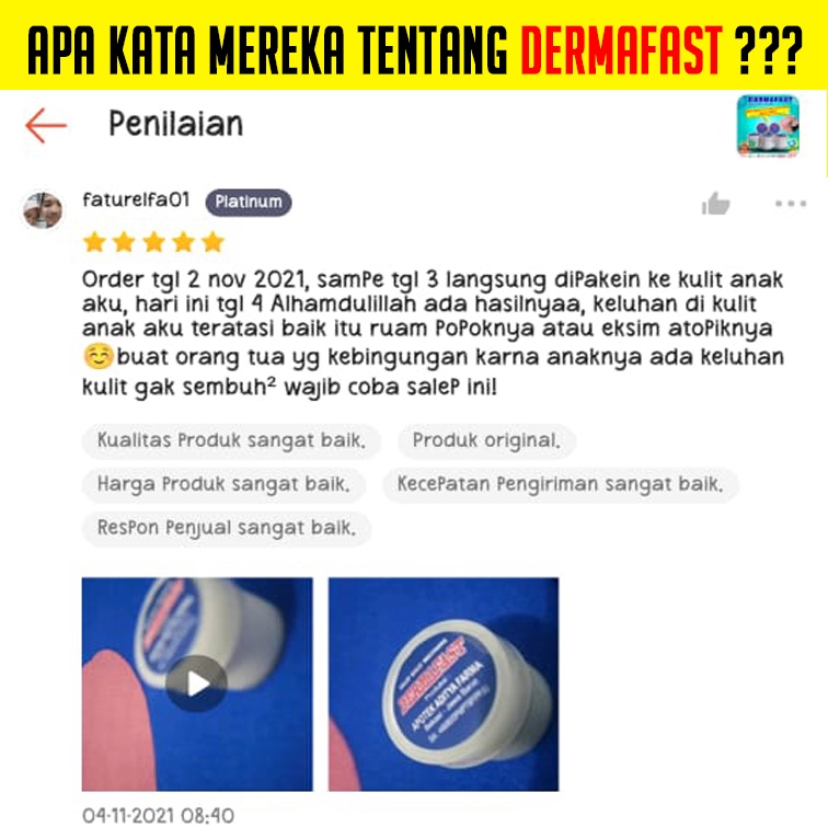 Obat Eksim Gatal Bayi Anak-Anak Salep Gatel DERMAFAST Racikan Apoteker-7