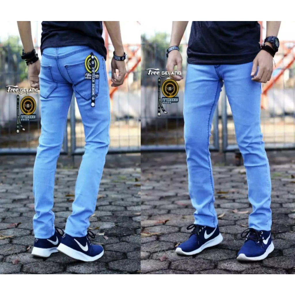 Celana pria murah celana pria denim kualitas DISTRO REAL PICT 100% Ay Mnr
CELANA JEANS SLIMFIT BIRU 