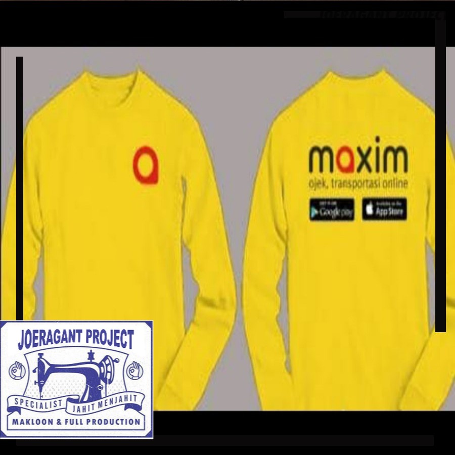 KAOS BAJU TSHIRT MAXIM OJOL OJEK ONLINE KURIR TRANSPORTASI PANJANG -JP