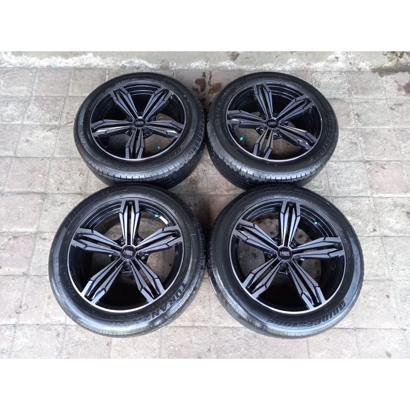 VELG MOBIL BEKAS HSR MERKIN RING 17 + BAN PCD 5X120 BISAA BUAT BBW
