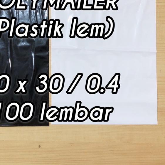 

✾ plastik packing POLYMAILER 20x30 0.4 100 lembar hitam putih plastik lem ☃