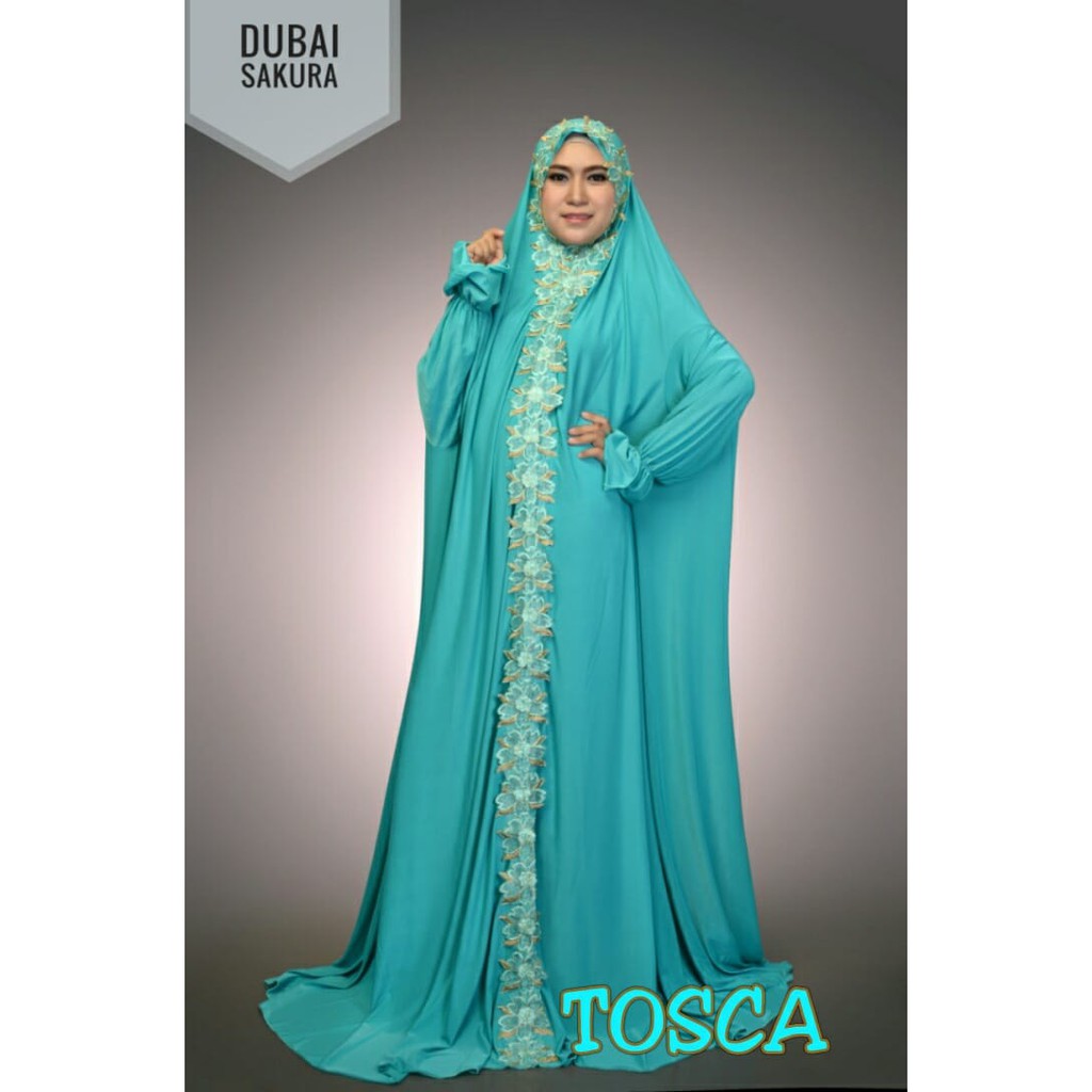TERBARU MUKENA TERUSAN LANGSUNGAN SUPER JUMBO MUKENAH TERUSAN RENDA TOSCA