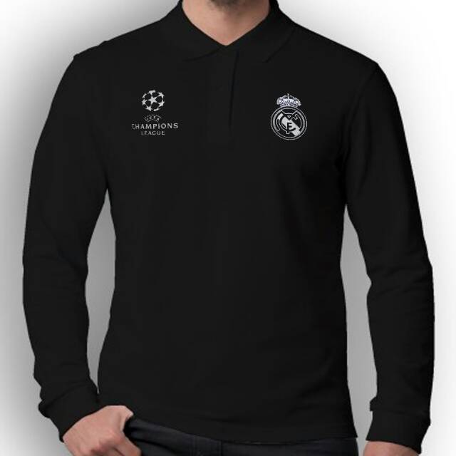 Polo shirt lengan panjang Real Madrid Champion League