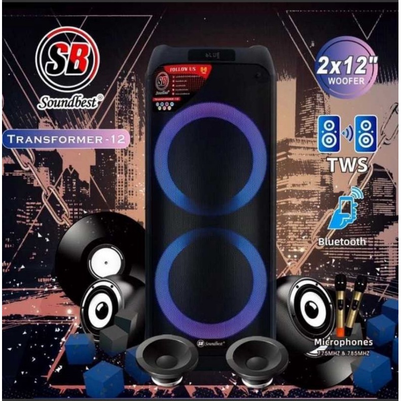 Speaker Aktif Soundbest 12 inch Soundbest Transformer 12 Tws Bluetooth Speaker Original 12 inch