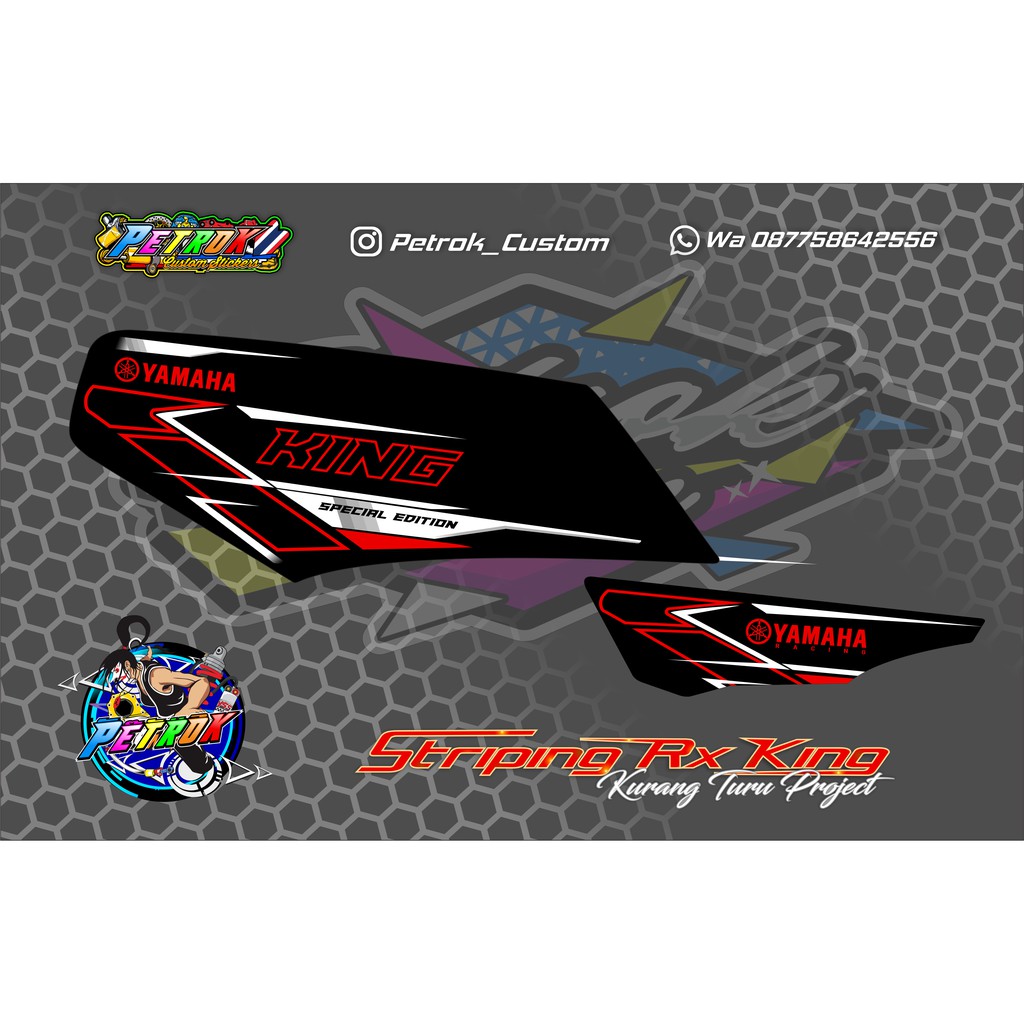 Stiker Striping Racing Rx King Les Variasi Body Motor Rx King Bisa COD