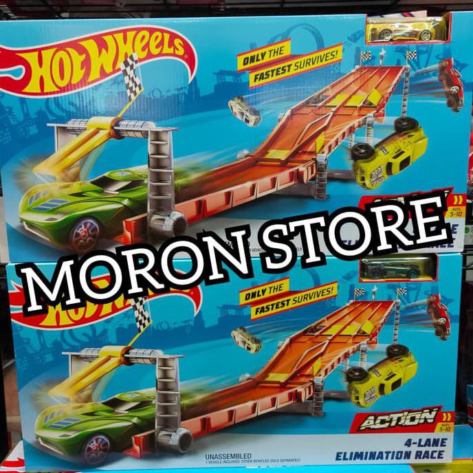 Hotwheels Hot Wheels 4-Lane Elimination Race Track Set Original Mattel - Termurah 