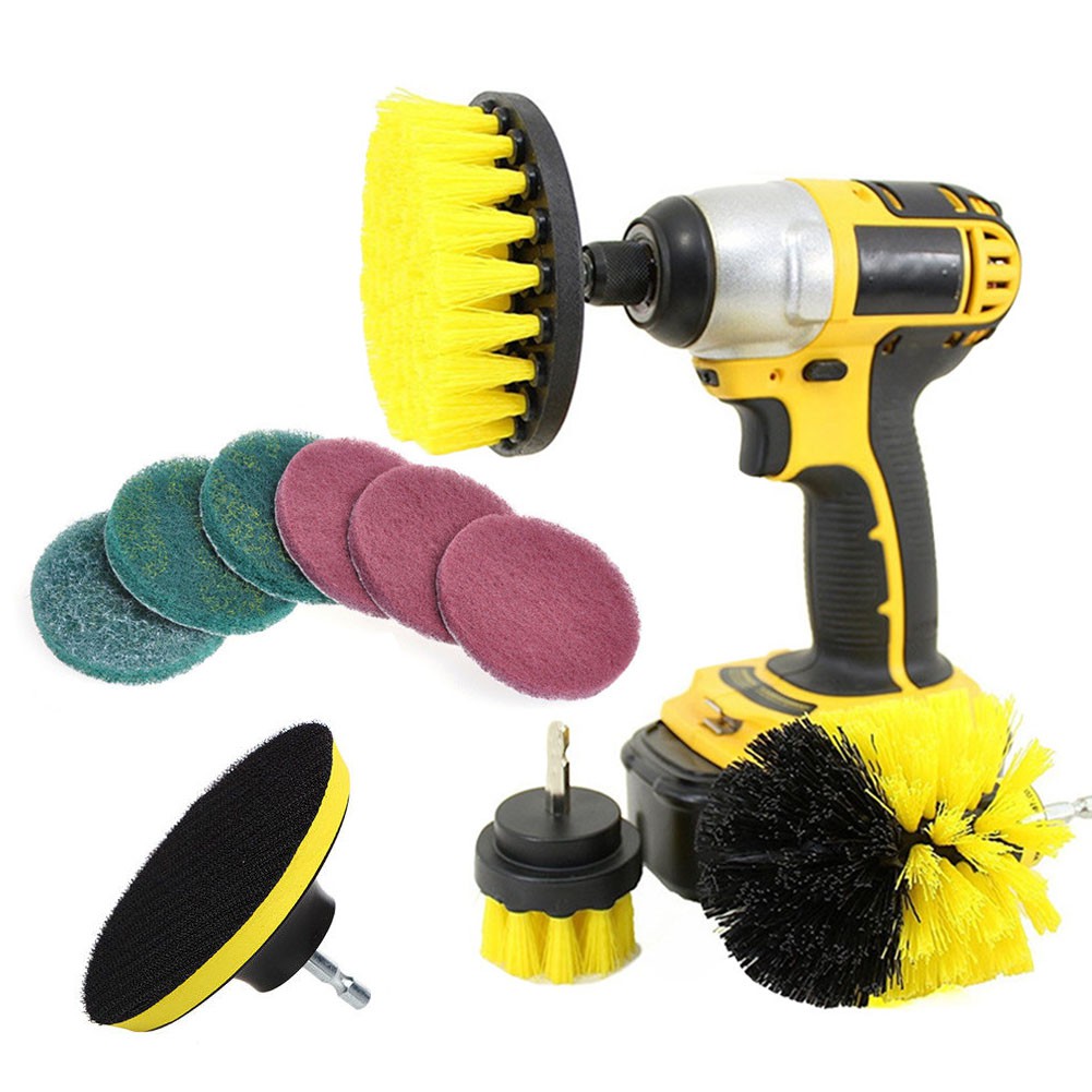 10pcs Set Tile Grout Power Scrubber Cleaning Drill Brush Kit Scrub Tub Cleaner Tools 2019ing Shopee Indonesia