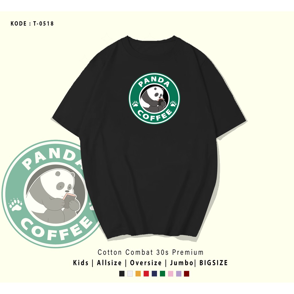 KAOS WE BARE BEARS SBUCKS UNISEX / KAOS COUPLE / KADO UNIK / T-SHIRT CUSTOM / TUMBLR TEE