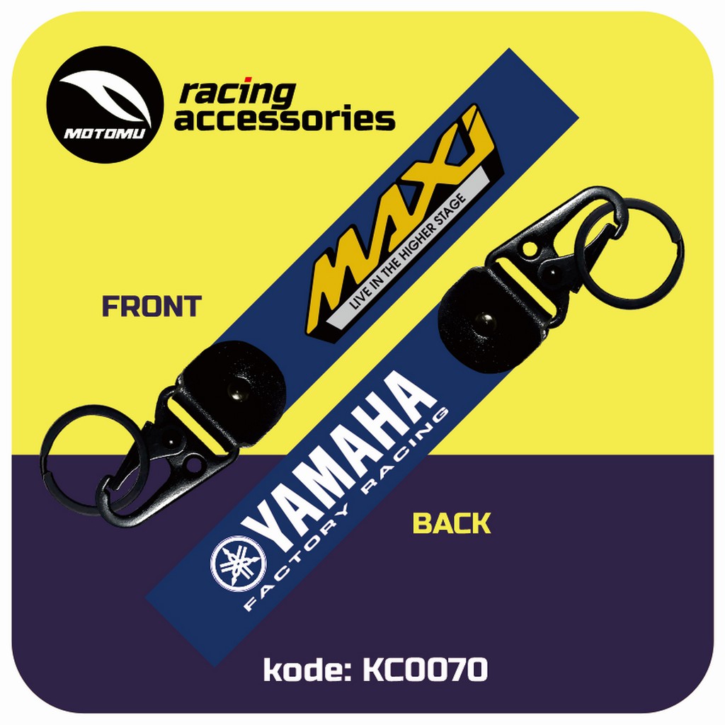 Gantungan Kunci Motor Keren Mobil Keychain Strap Premium Key Ring Maxi Yamaha
