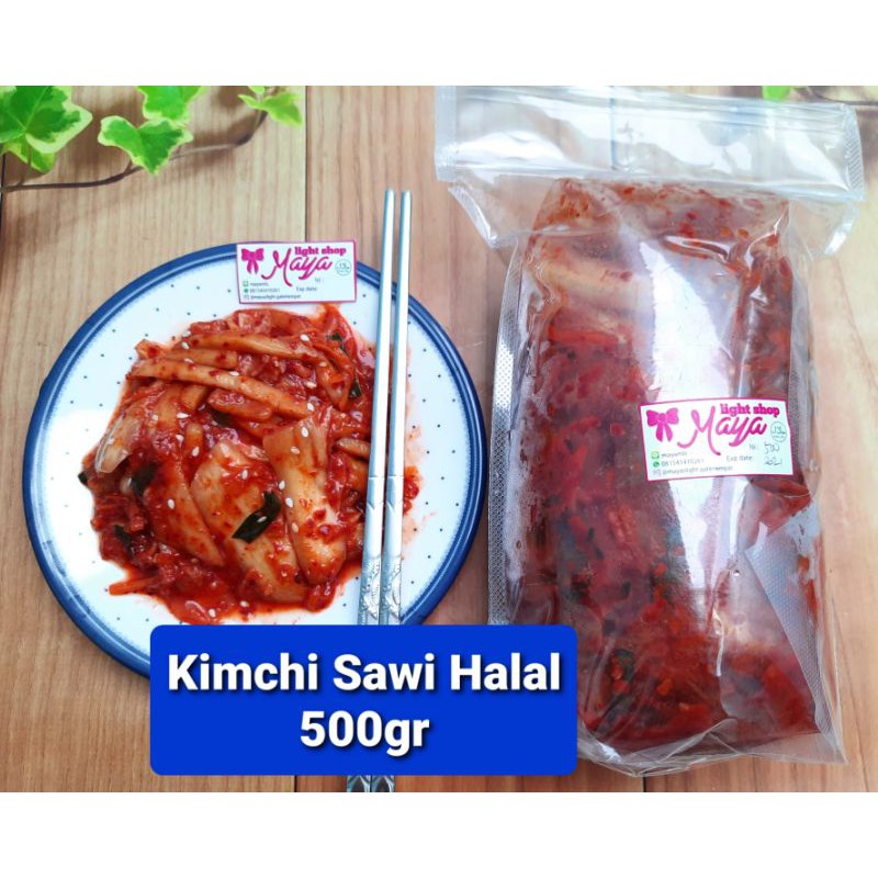 Kimchi 500gr sawi pedas cemilan sehat super food diet halal murah gochujang tteokbokki korean food snack topoki