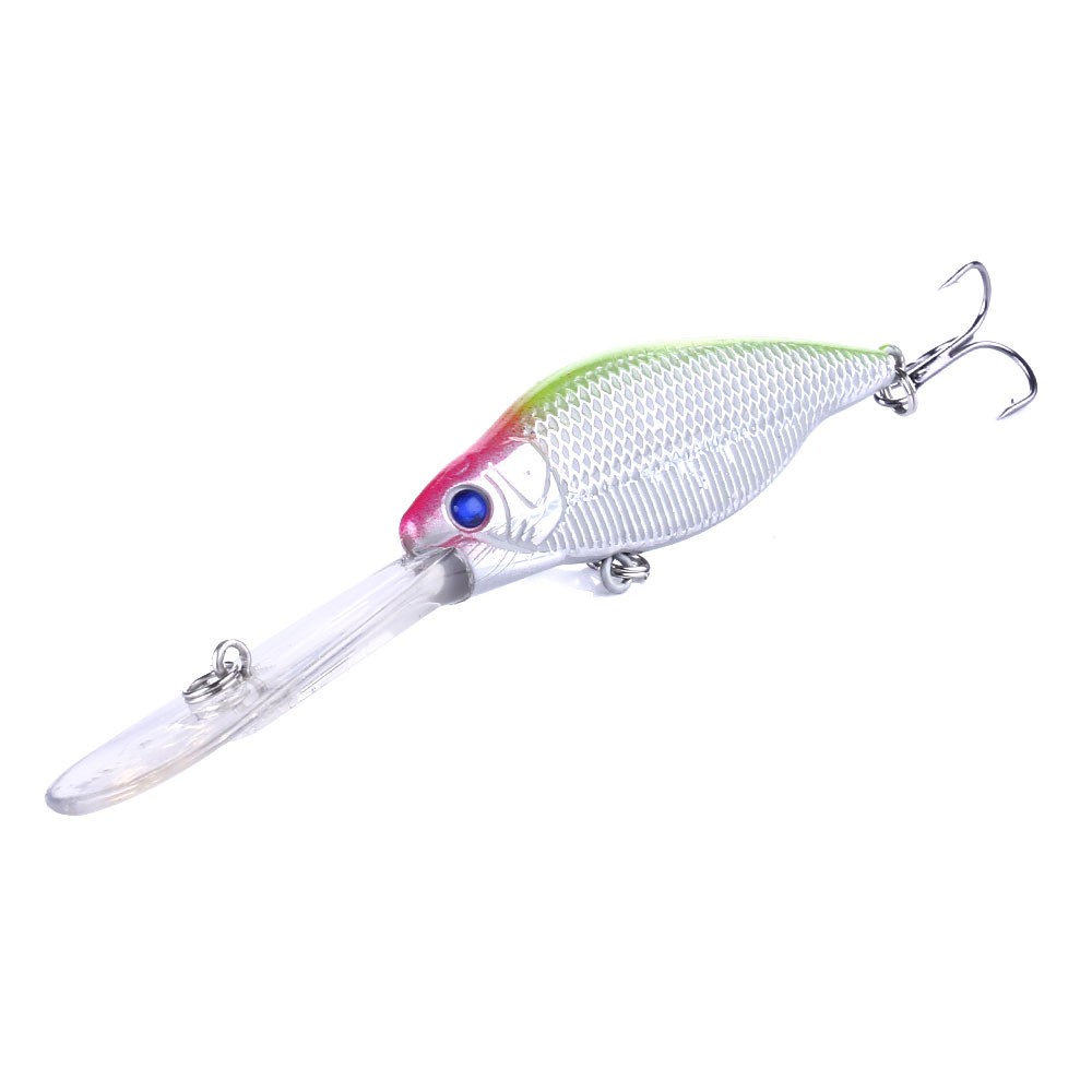 HENGJIA 8PCS Minnow Fishing Lure 110mm 9.2g 3D Eyes Crankbait wobbler Artificial Plastic Hard Bait Fishing Tackle