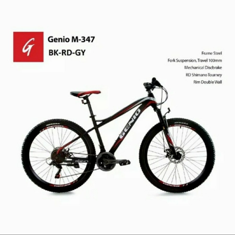 Sepeda Gunung MTB 27.5 inch Genio M347 by United M-347 M 347