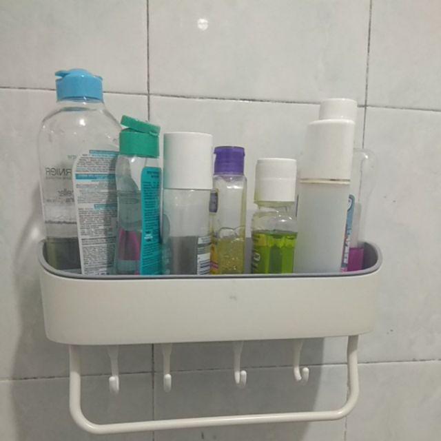 Rak Tempel Dinding Kamar Mandi / Rak Kamar Mandi Dinding Tempat Penyimpanan Lmr127